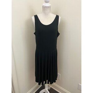 Cynthia Rowley Black Sleeveless Flared Skirt Dress Size XL